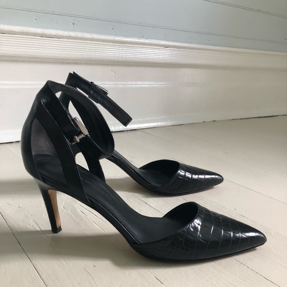 Sigerson Morrison Slingbacks, Embossed Leather, 9